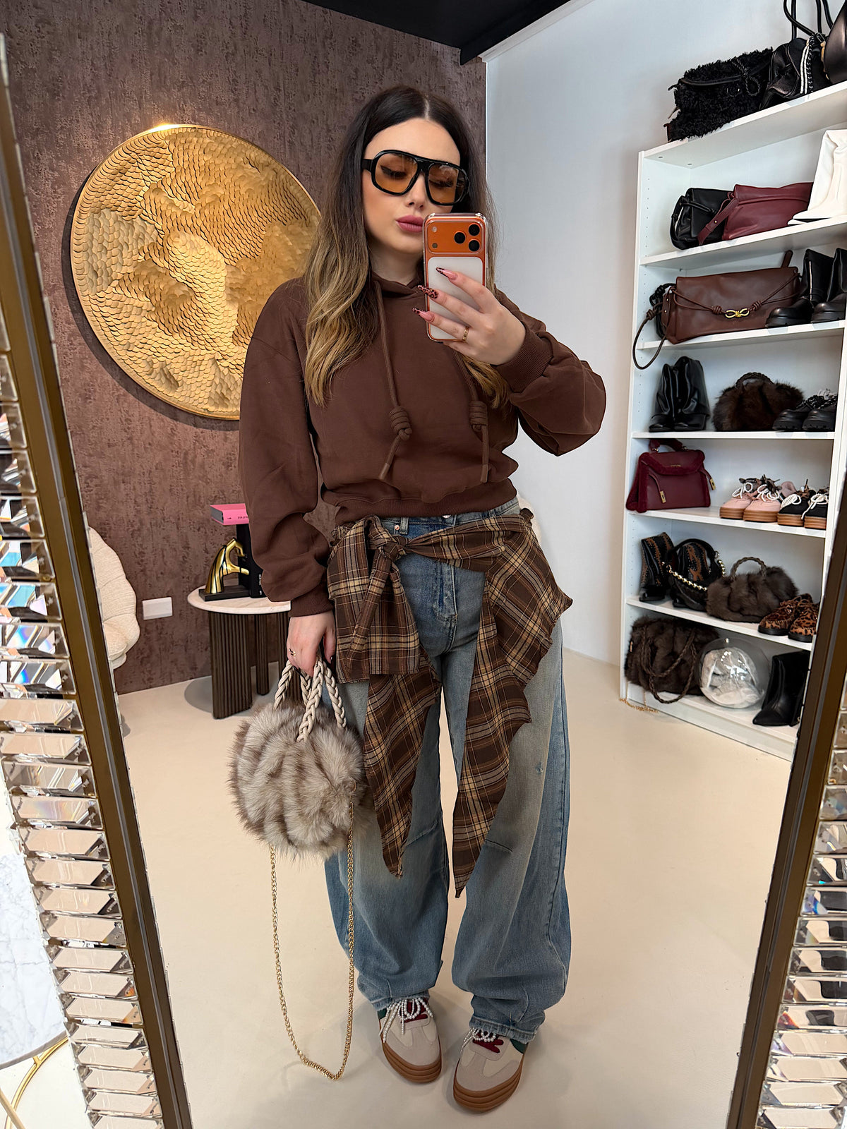 Jeans con cintura a bandana