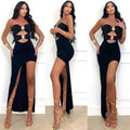 Abito a fascia con strass e sole