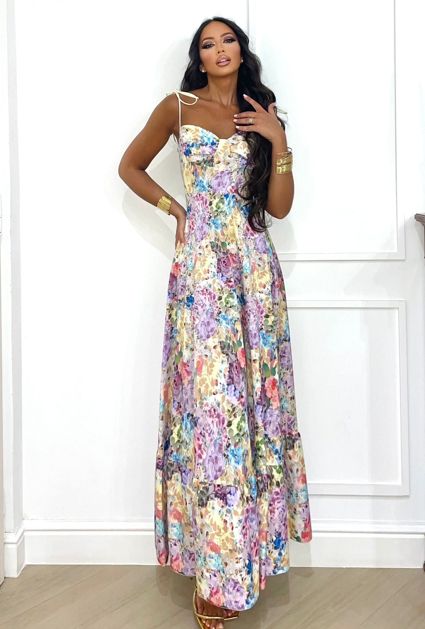 Abito Flower colours lungo