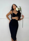 Completo top e loungette nero