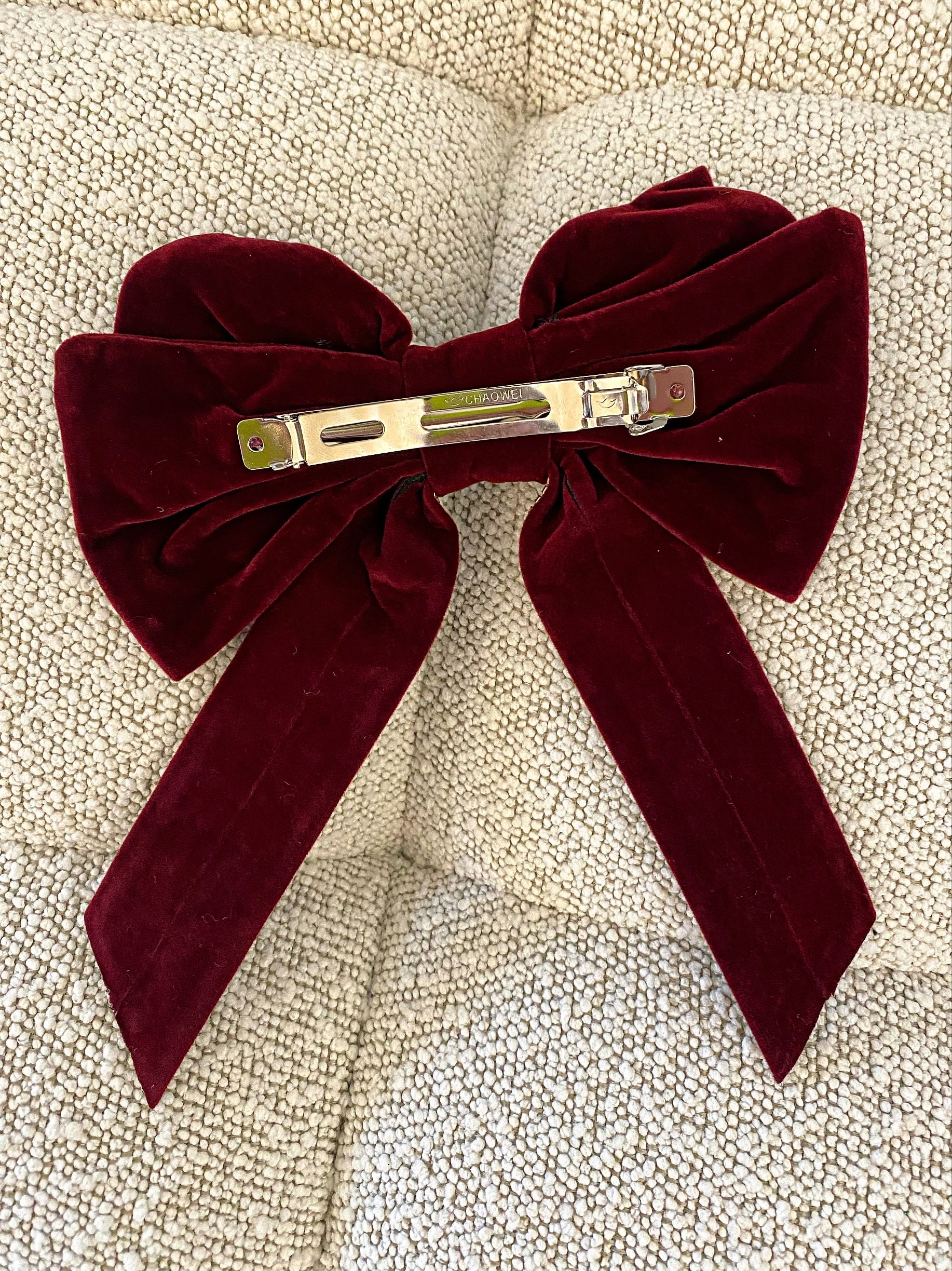 Fiocco per capelli con perla e strass