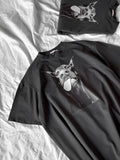 T-shirt grigio doberman