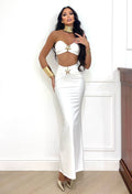 Completo top e gonna con stella bianco