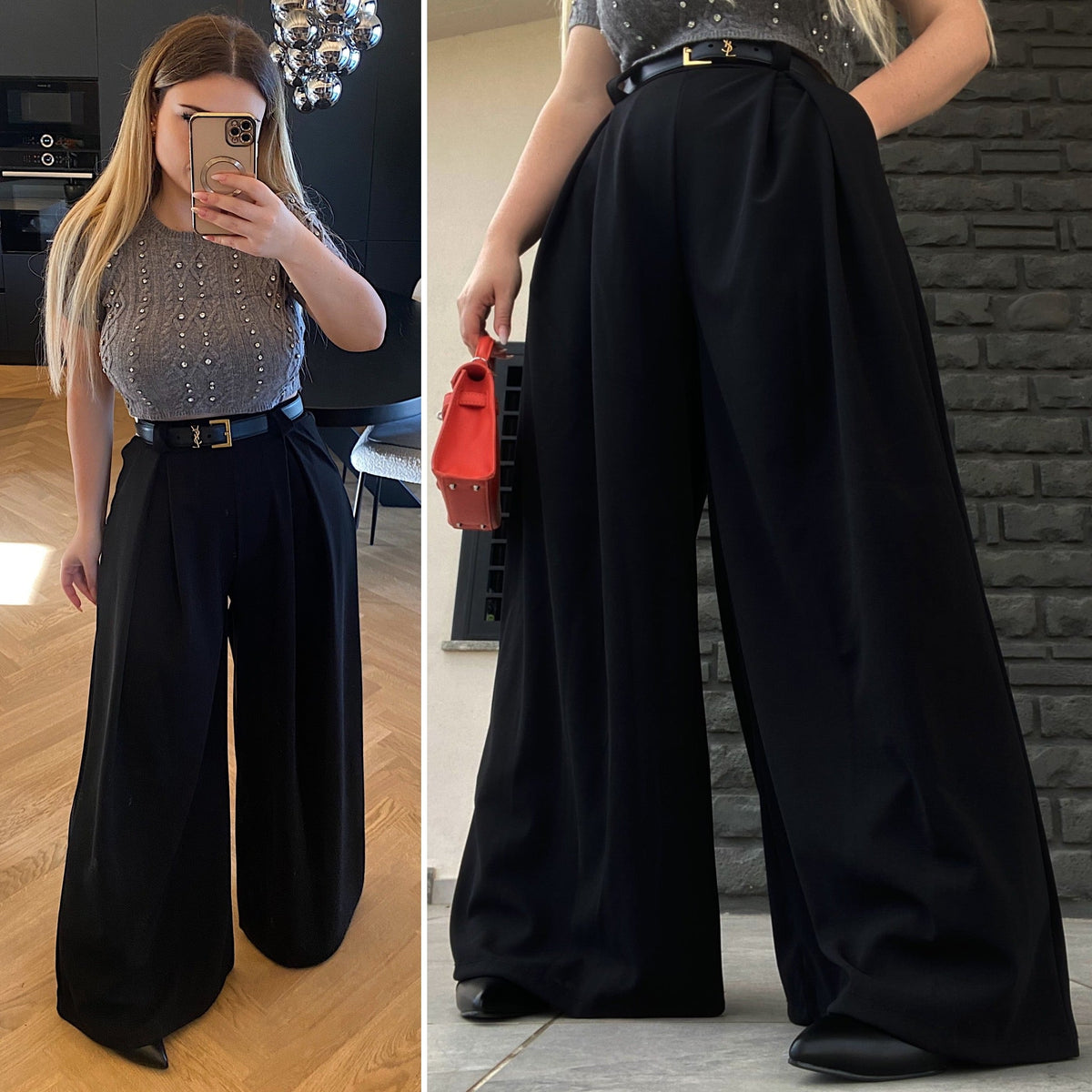 Pantalone palazzo nero