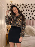 Bomber con paillettes animalier