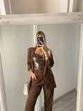 Completo giacca e pantalone choco