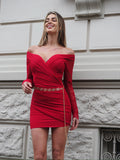 Abito rosso scollo a cuore