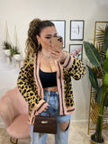 Cardigan animalier rosa