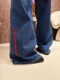 Jeans love con ricami
