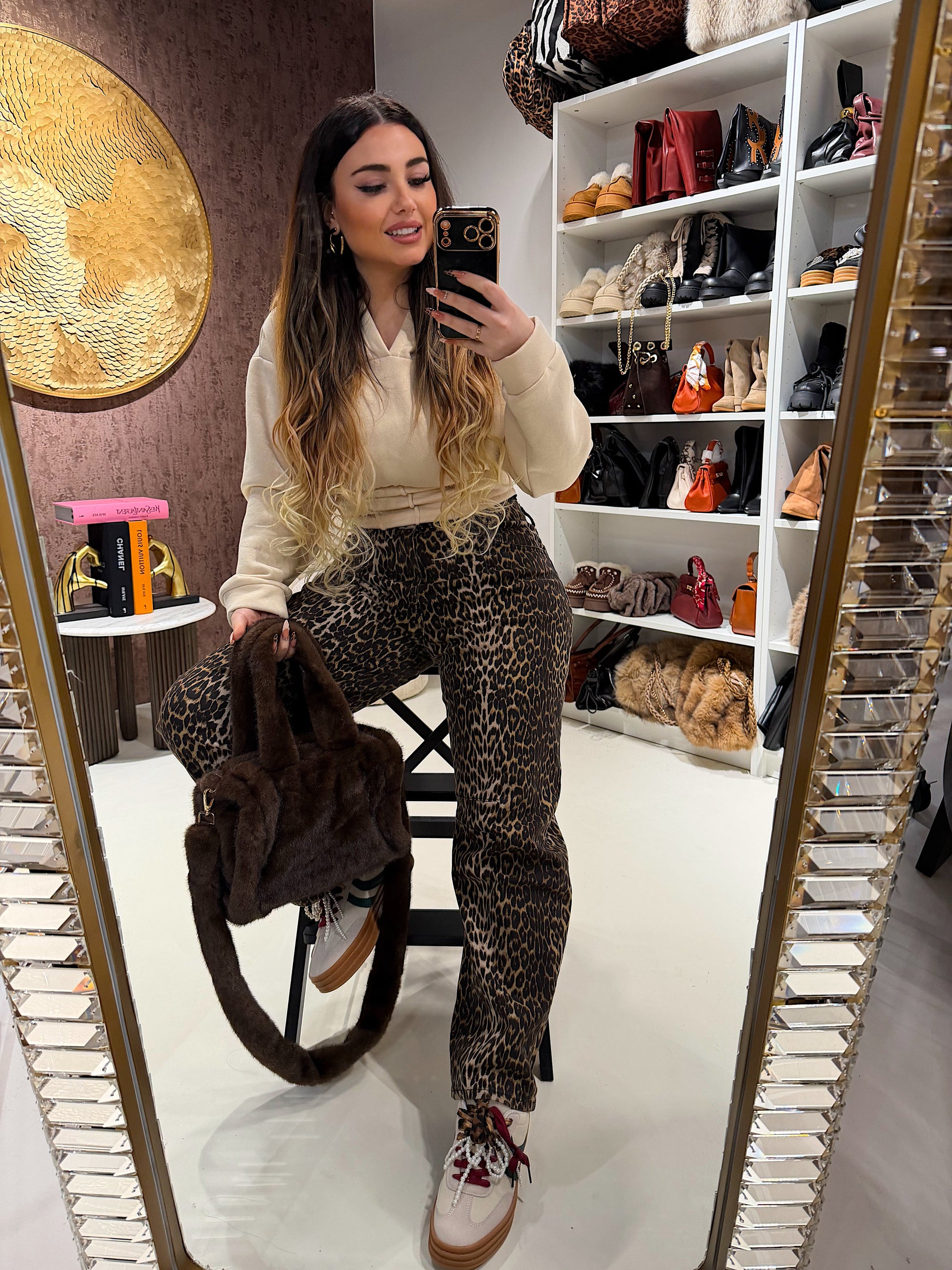 Felpa cropped corset
