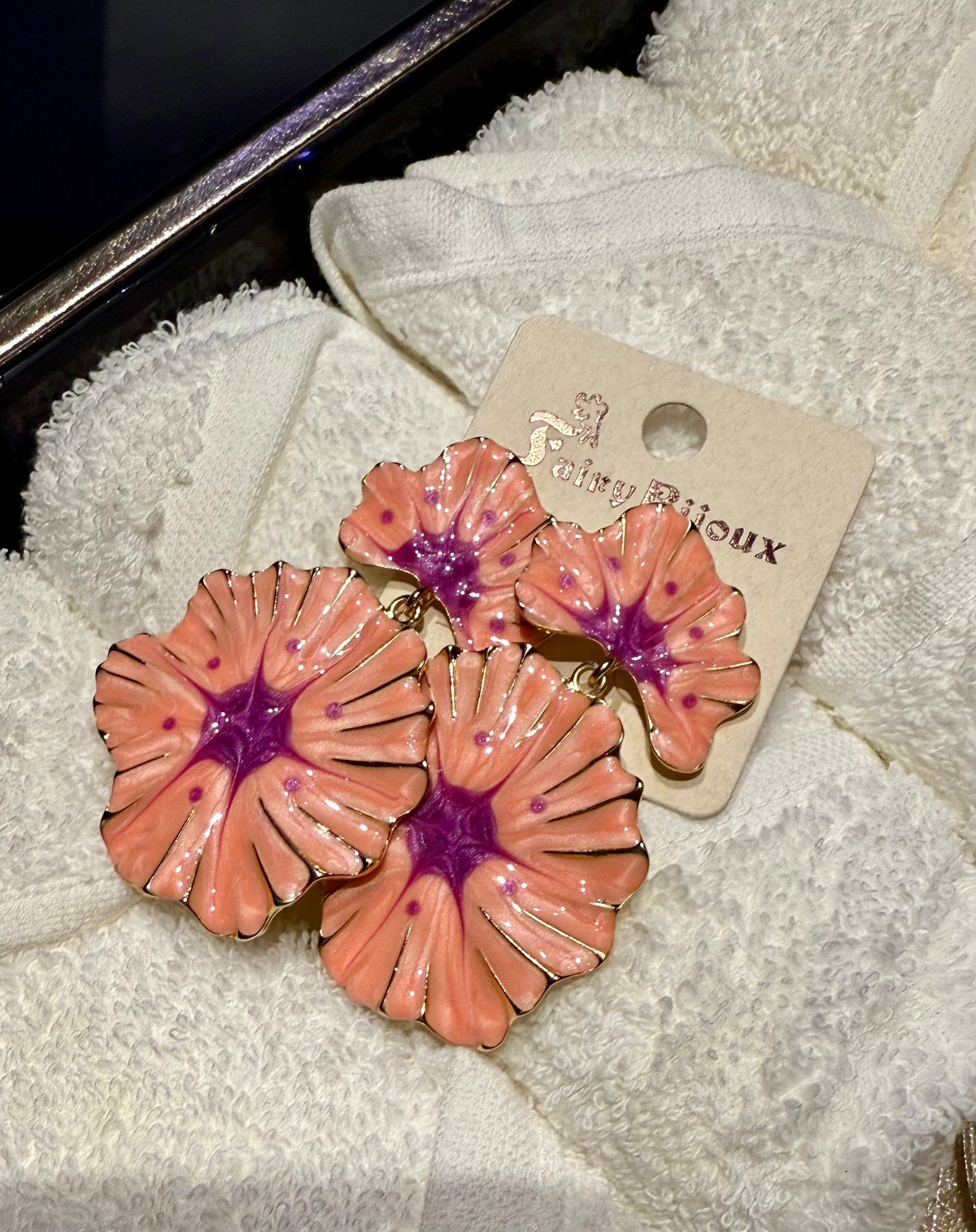 Orecchini fiori rosa