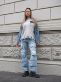 Cargo maxi con tasconi jeans