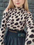 Maglioncino animalier spalle scoperte