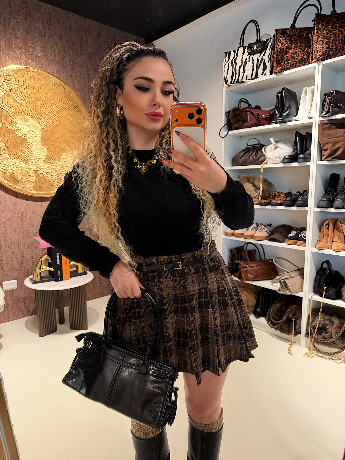 Maglioncino nero crop