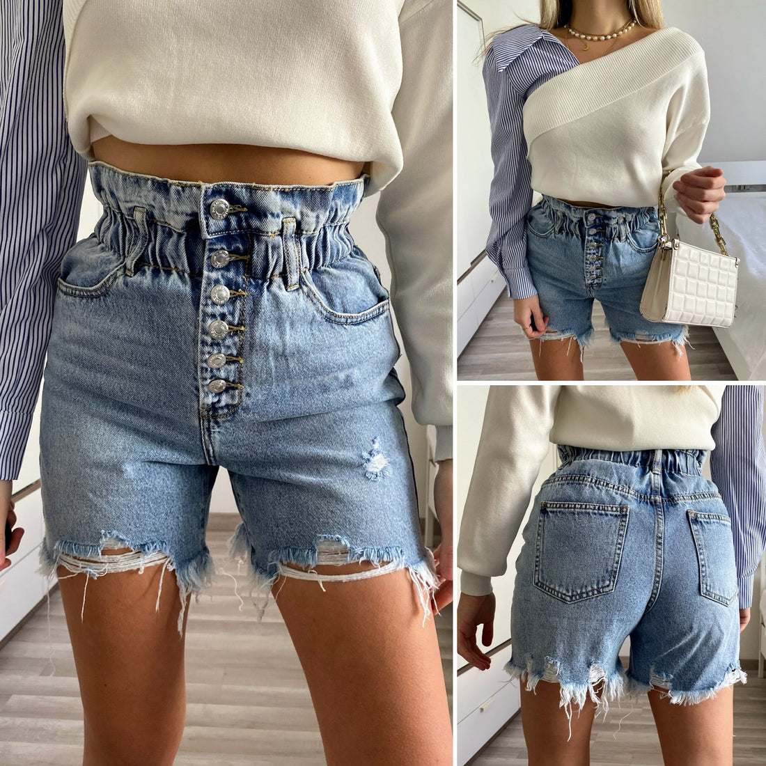 Short a caramella sfrangiato