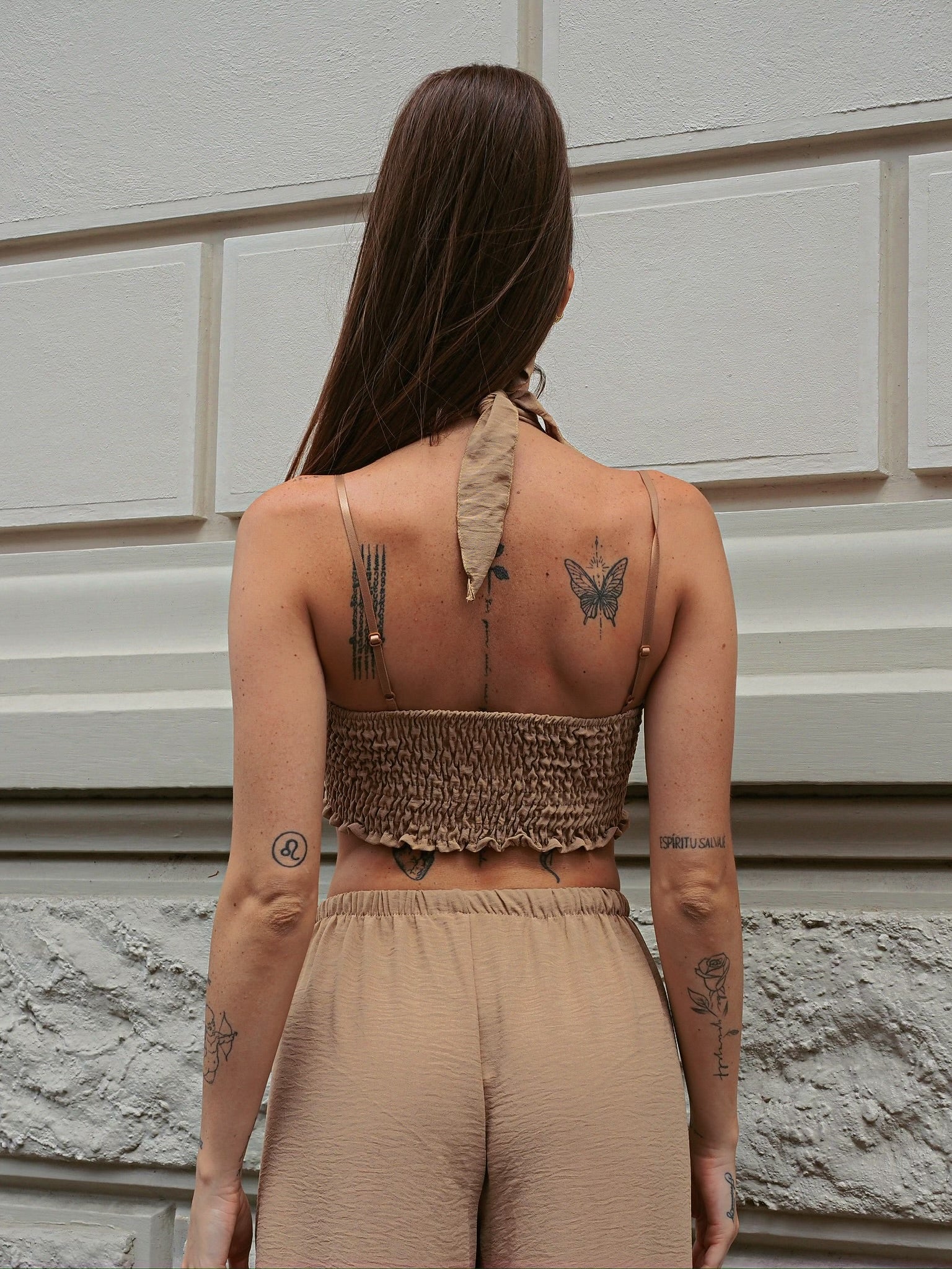 Completo top e pantalone Camel