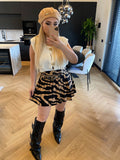 Gilet bianco bottoni oro