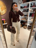 Cardigan con gocce oro