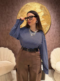 Maglia a righe manica ampia
