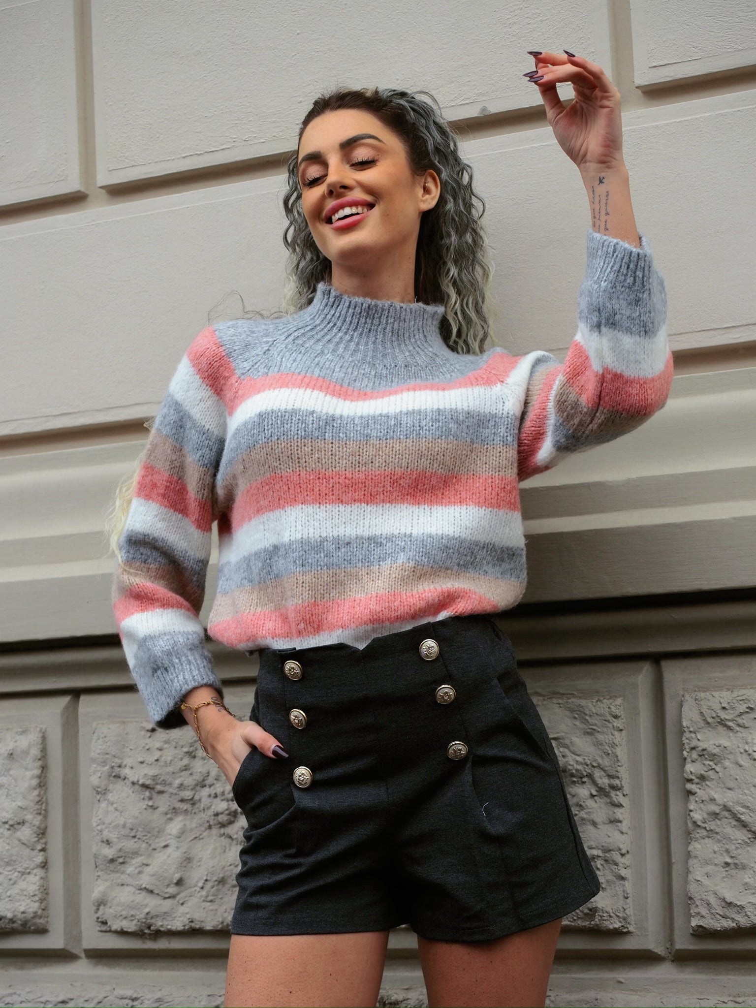 Maglione a righe