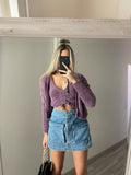 Due pezzi Cardigan e top glicine
