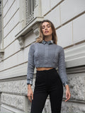 Maglioncino a trecce grigio
