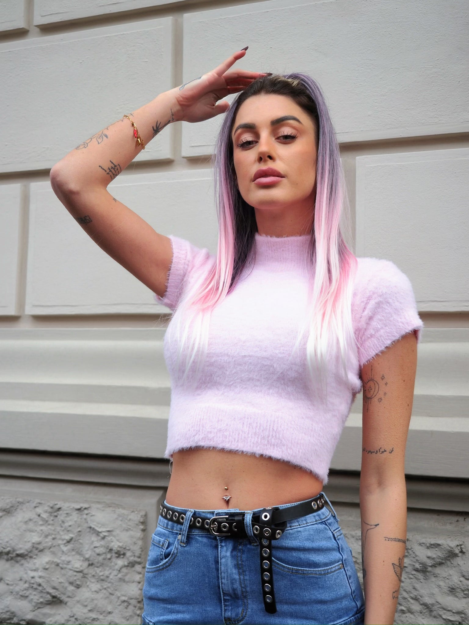 Maglia morbidissima rosa pastello