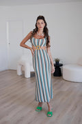 Abito zig zag beige