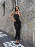 Pantaloni a vita alta con bottoni