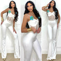 Tuta bustier bianco