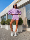 Set short più camicia lilla