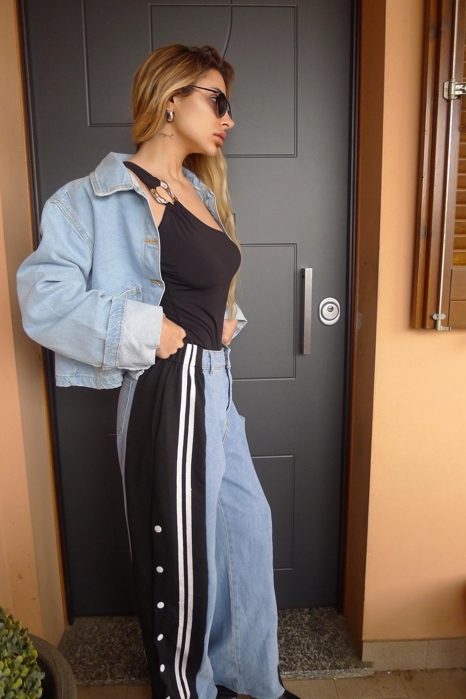 Body mono spalla con gioiello
