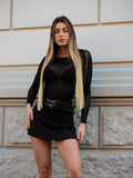 Blusa in velo nera
