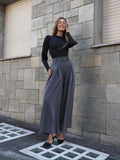 Pantalone a palazzo con cintura