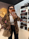 Giacca  animalier con fodera interna