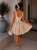Abito pin up vichy con fiocco