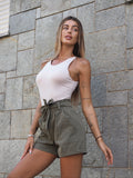 Short con fiocco verde militare