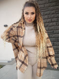 Giaccone in tweed Camel