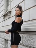 Abito in maglia con spacco