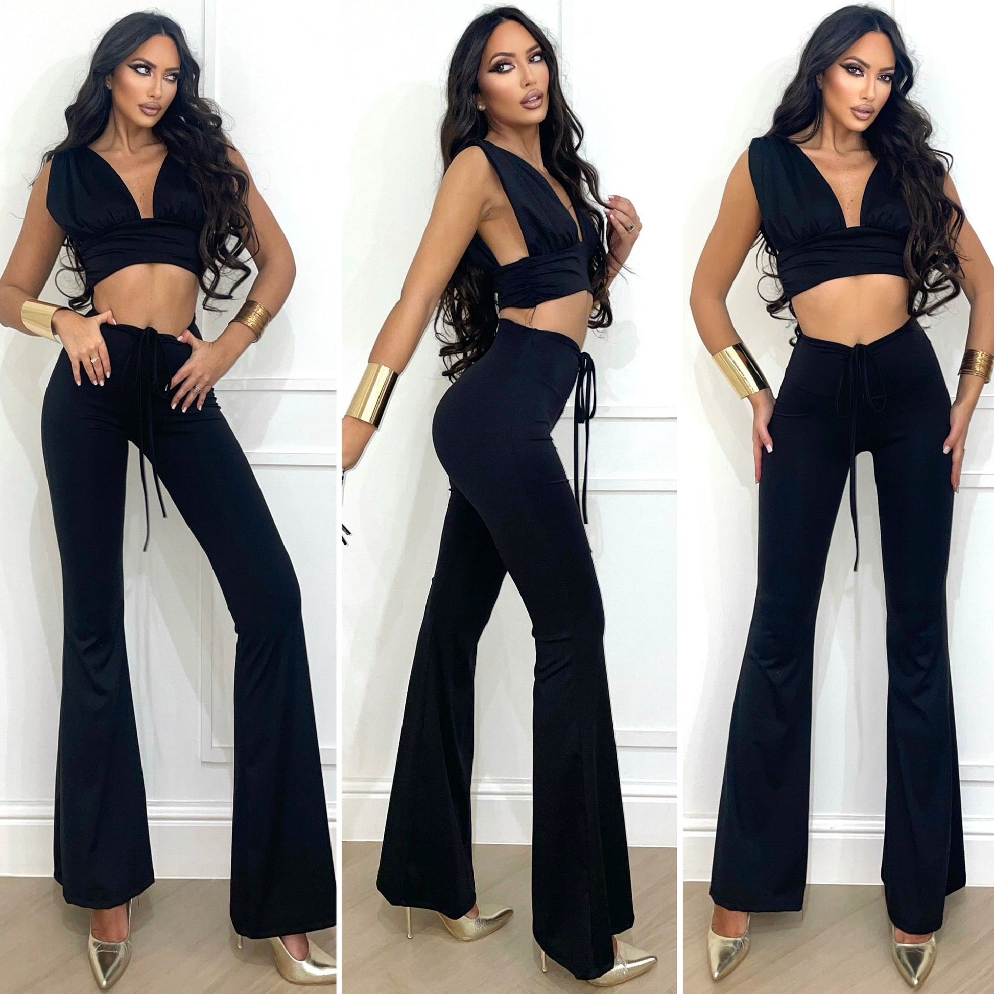 Completo top e pantalone nero