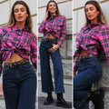 Camicia check Fuxia