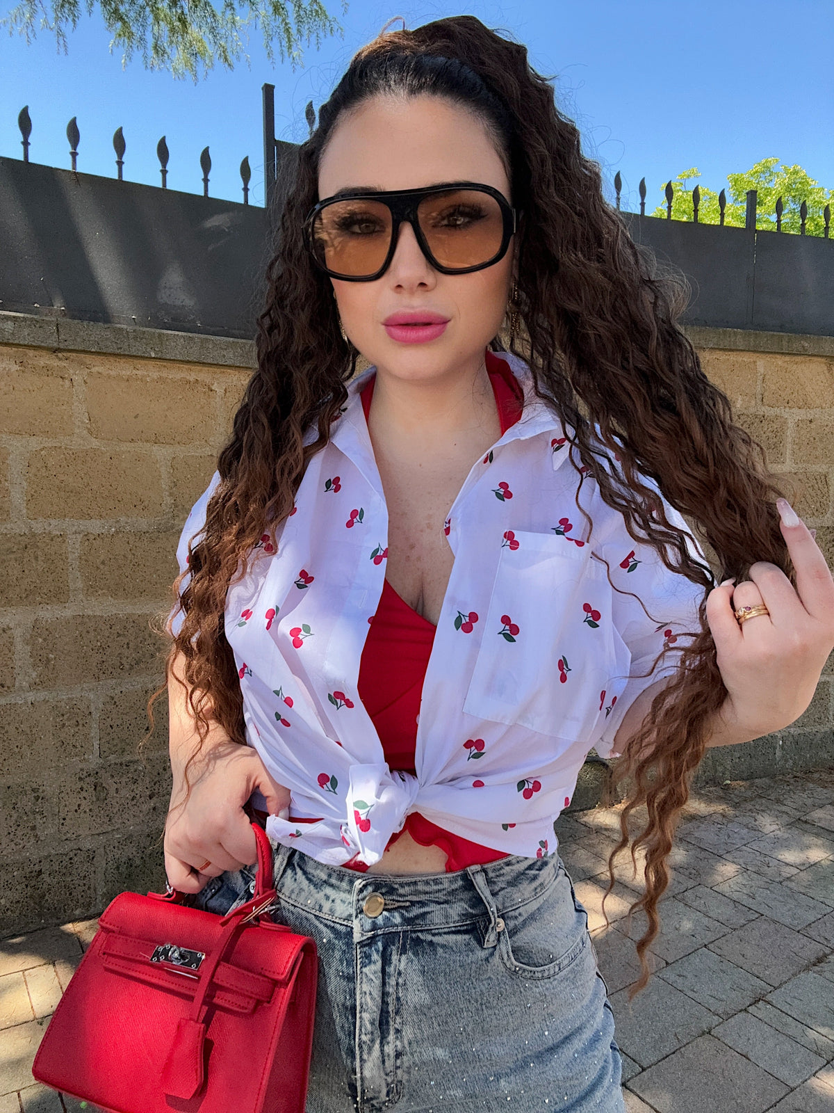 Camicia ciliegia