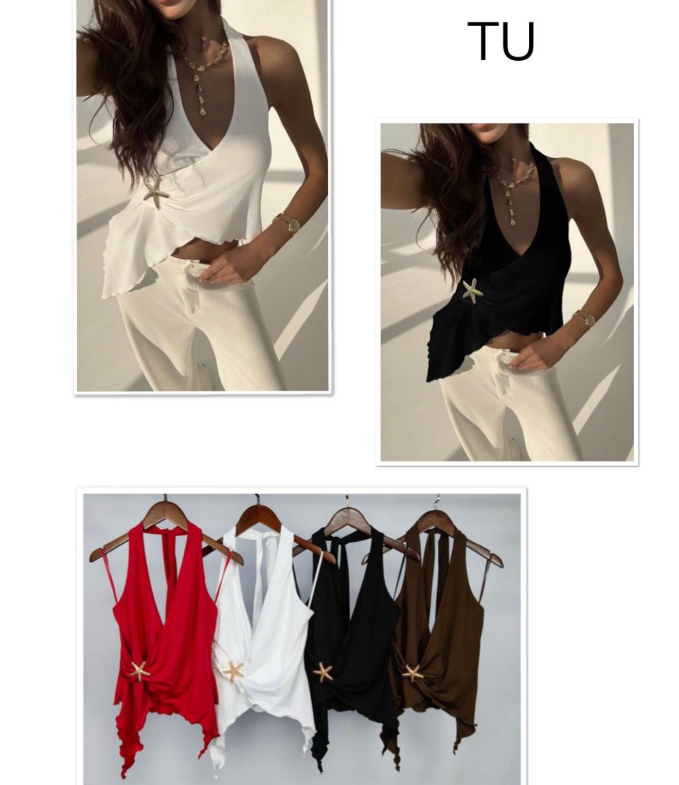 Top con stella marina