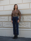 Giacca in ecopelle choco