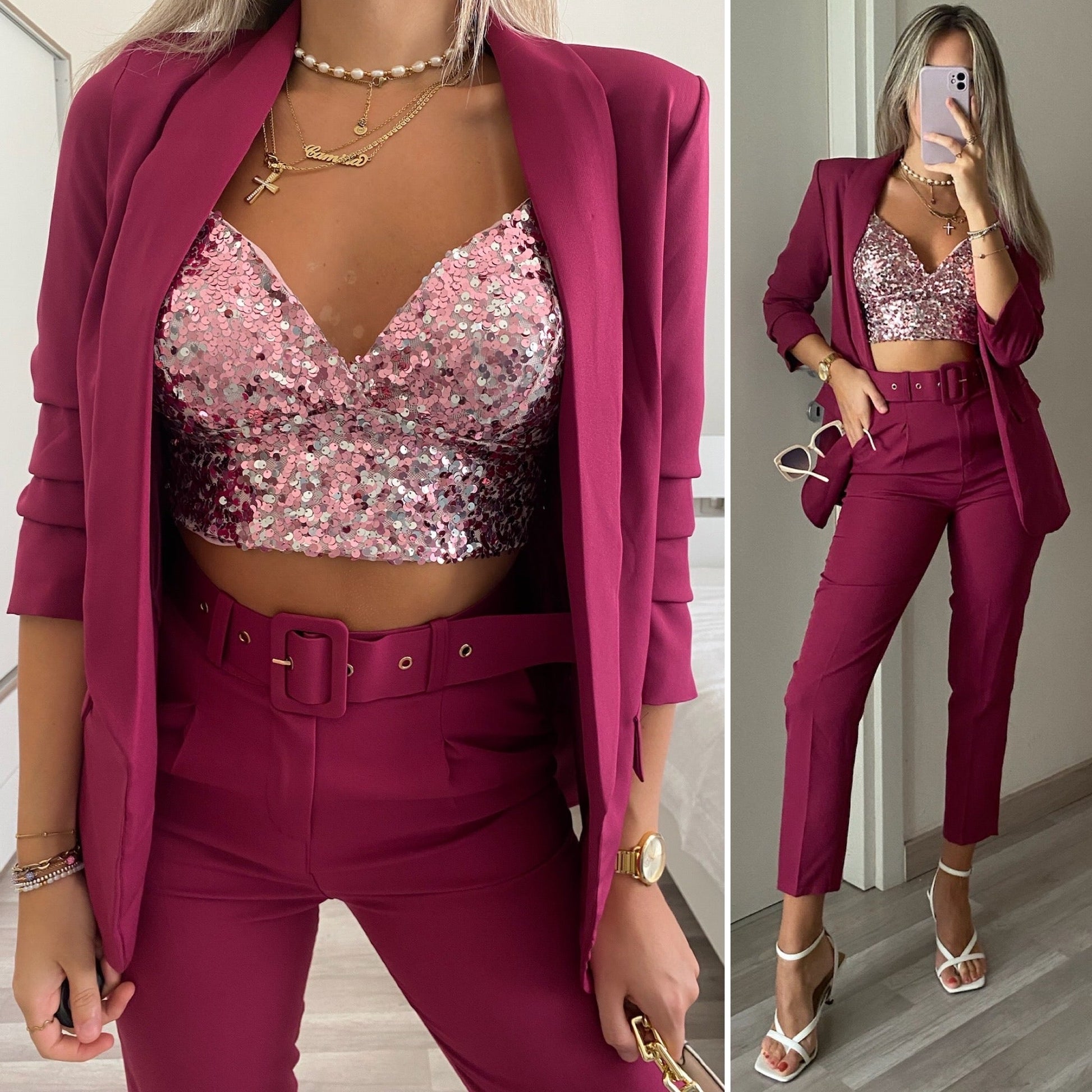 Completo giacca e pantalone Peonia