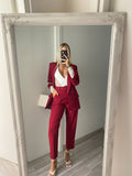 Completo giacca e pantalone bordeaux