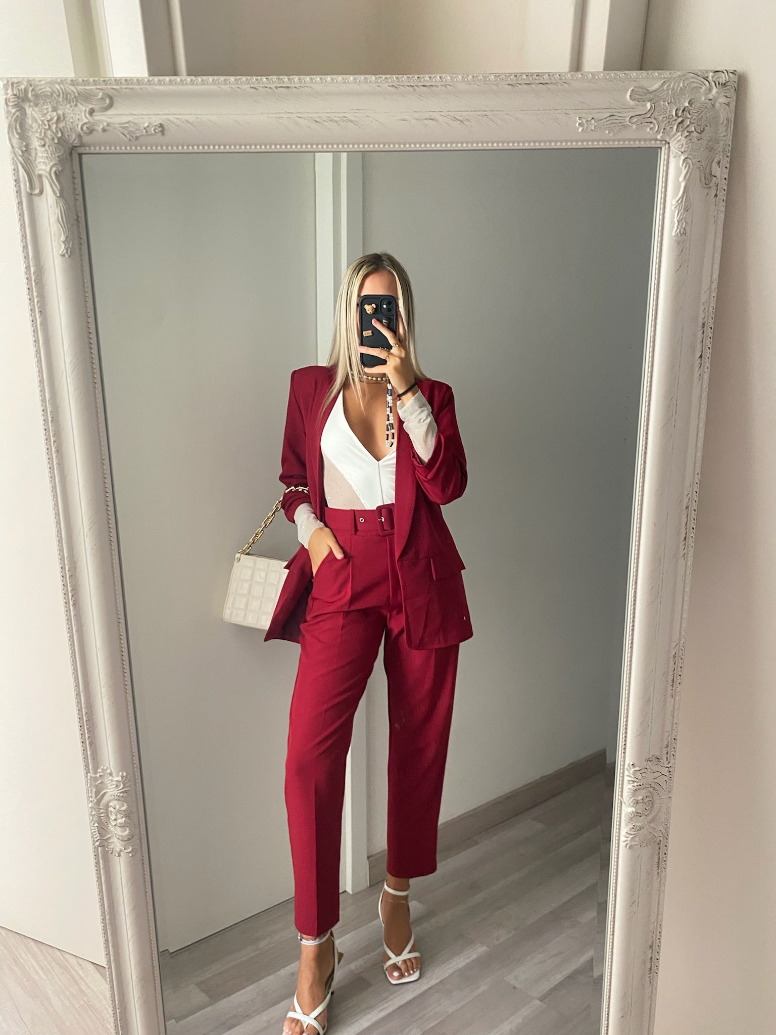 Completo giacca e pantalone bordeaux