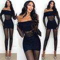Completo nero con strass