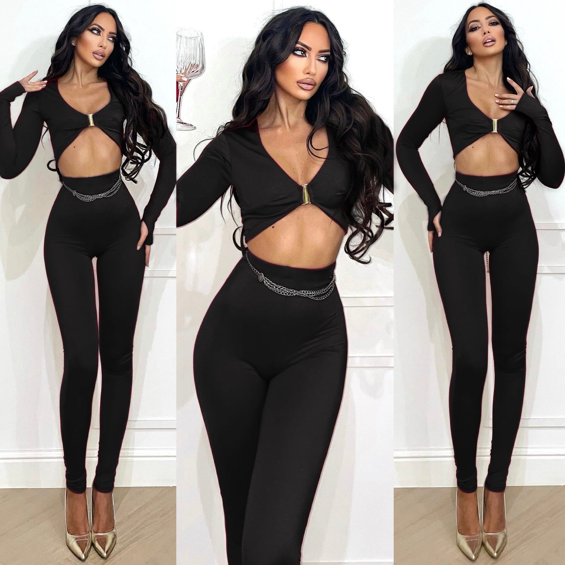 Completo top e pantalone nero