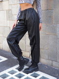 Pantalone cargo in ecopelle